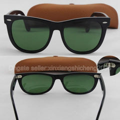 2015 Classic Style Brand Sunglasses Best Quality Tortoise Hinge Metal Frame Green 54mm With Sun Glass Lens In Brown box