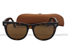 2015 Classic Style Brand Sunglasses Best Quality Tortoise Hinge Metal Frame Green 54mm With Sun Glass Lens In Brown box